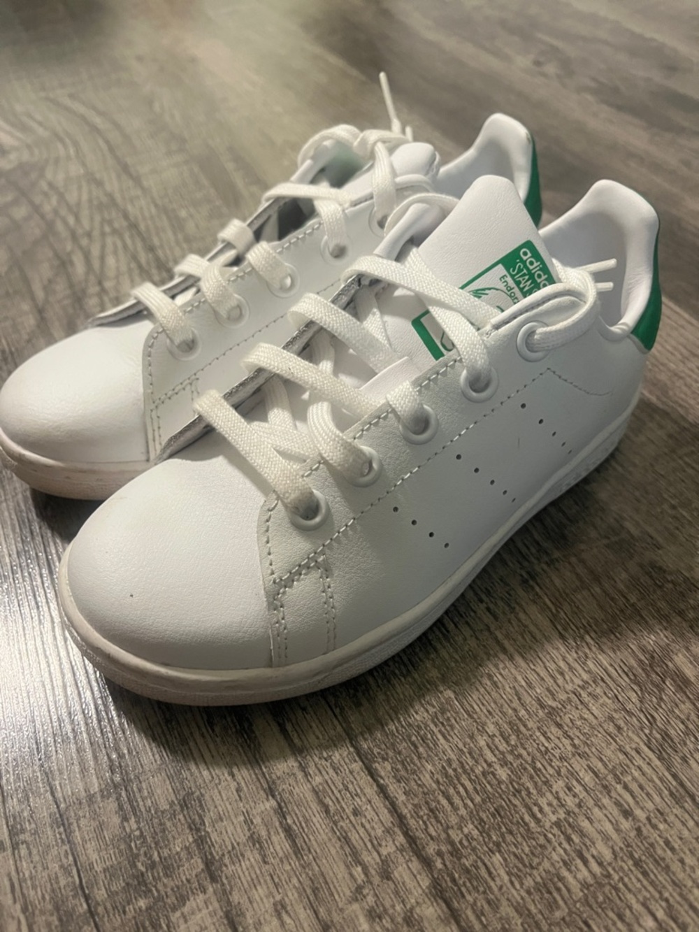 Adidas Stan Smith Kids White green Sneakers girls boys size 13